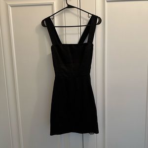 Reformation Black Linen Mini Dress